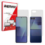 گلس صفحه نمایش و پشت گوشی سامسونگ Galaxy Z Flip7 مدل هیدروژلی شفاف برند ریمکس کد SS