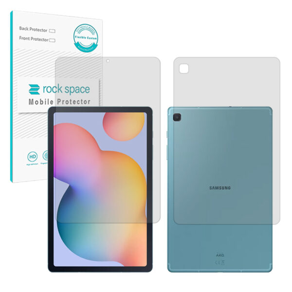 گلس صفحه نمایش و پشت تبلت سامسونگ Galaxy Tab S6 Lite مدل نانو هیدروژل شفاف برند راک اسپیس کد LL