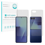 گلس صفحه نمایش و پشت گوشی سامسونگ Galaxy Z Flip7 مدل نانو هیدروژل مات برند راک اسپیس کد SS