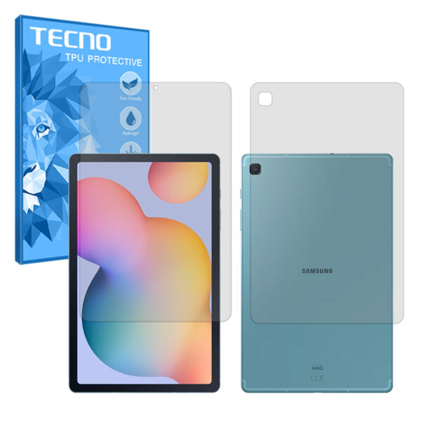 گلس صفحه نمایش و پشت تبلت سامسونگ Galaxy Tab S6 Lite مدل هیدروژلی شفاف برند تکنو کد LL