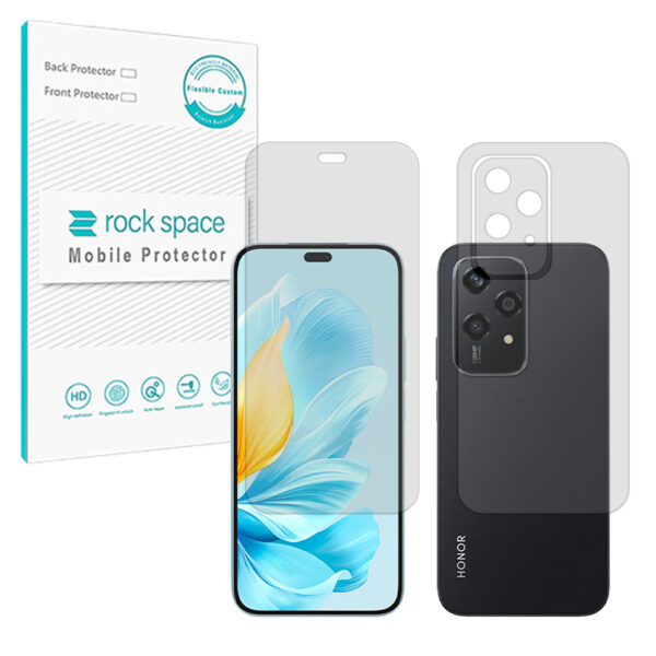 گلس صفحه نمایش و پشت گوشی آنر 200 Lite مدل نانو هیدروژل مات برند راک اسپیس کد SS