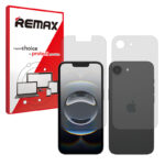 گلس صفحه نمایش و پشت گوشی اپل iPhone 16e مدل هیدروژلی شفاف برند ریمکس کد SS