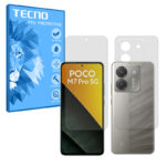 گلس صفحه نمایش و پشت گوشی شیائومی Poco M7 Pro 5G مدل هیدروژلی مات برند تکنو کد SS