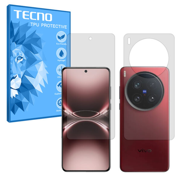 گلس صفحه نمایش و پشت گوشی ویوو X200 Ultra مدل هیدروژلی مات برند تکنو کد SS