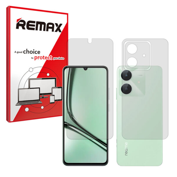 گلس صفحه نمایش و پشت گوشی ریلمی Note 60x مدل هیدروژلی مات برند ریمکس کد SS