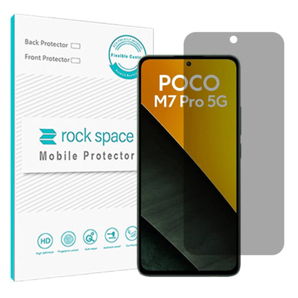 گلس شیائومی Poco M7 Pro 5G مدل نانو هیدروژل پرایوسی برند راک اسپیس کدS