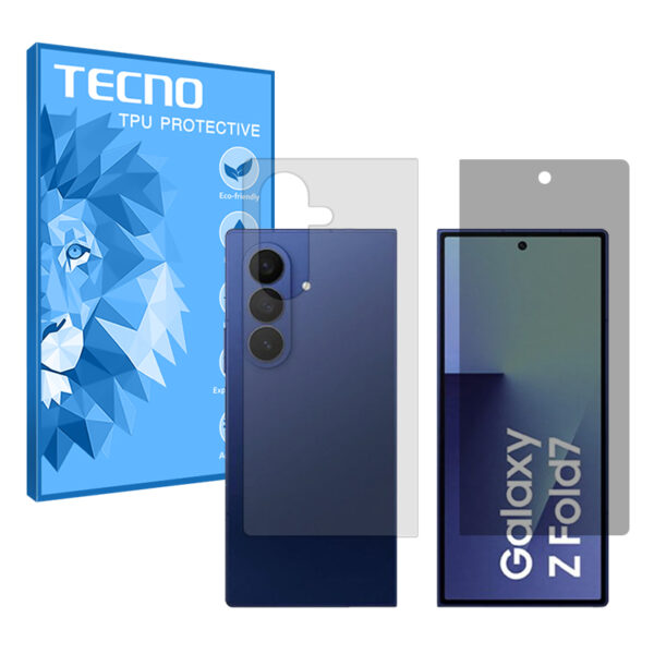 گلس سامسونگ Galaxy Z Fold7 مدل هیدروژلی پرایوسی به همراه محافظ پشت برند تکنو کد SS