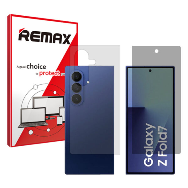گلس سامسونگ Galaxy Z Fold7 مدل هیدروژلی پرایوسی به همراه محافظ پشت برند ریمکس کد SS
