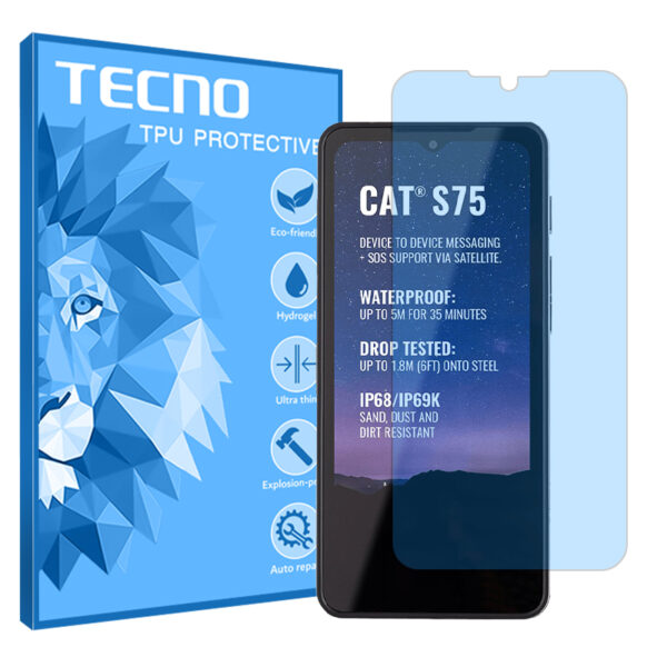 گلس کاترپیلار S75 مدل هیدروژلی آنتی بلو برند تکنو کد S
