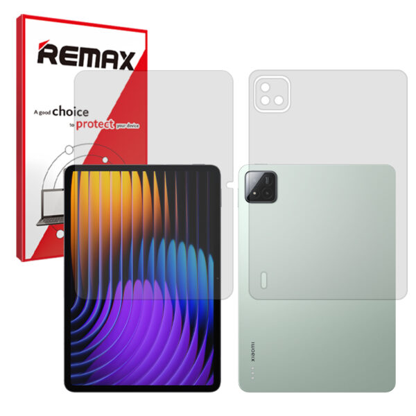 گلس صفحه نمایش و پشت تبلت شیائومی Pad 7 Pro مدل هیدروژلی شفاف برند ریمکس کد LL