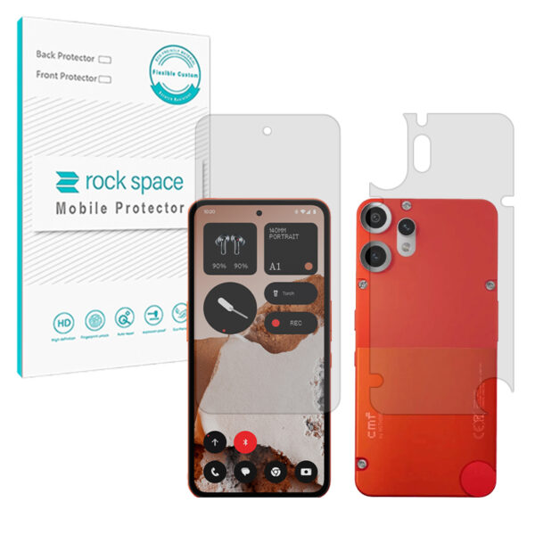گلس صفحه نمایش و پشت گوشی ناتینگ CMF Phone 2 Pro مدل نانو هیدروژل مات برند راک اسپیس کد SS