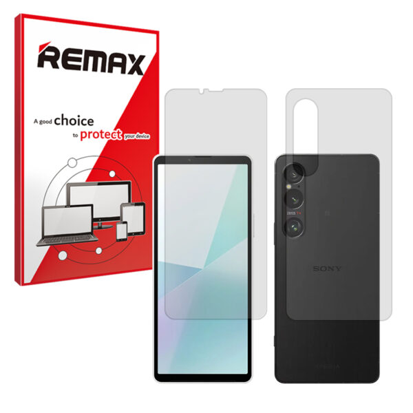 گلس صفحه نمایش و پشت گوشی سونی Xperia 1 VI مدل هیدروژلی مات برند ریمکس کد SS