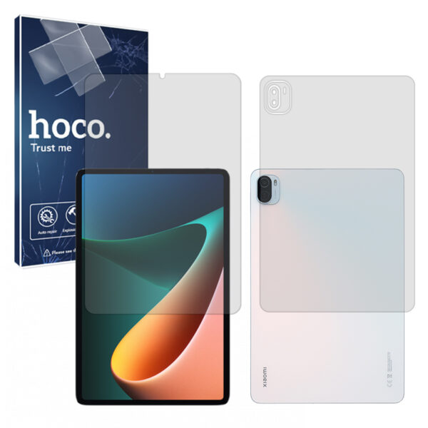 گلس صفحه نمایش و پشت تبلت شیائومی Pad 5 مدل شفاف برند هوکو کد LL