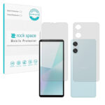 گلس صفحه نمایش و پشت گوشی سونی Xperia 10 VI مدل نانو هیدروژل شفاف برند راک اسپیس کد SS