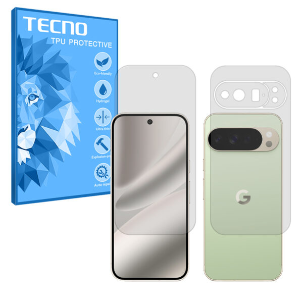 گلس صفحه نمایش و پشت گوشی گوگل Pixel 10 Pro XL مدل هیدروژلی مات برند تکنو کد SS