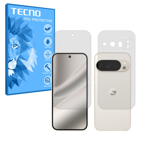 گلس صفحه نمایش و پشت گوشی گوگل Pixel 10 Pro مدل هیدروژلی مات برند تکنو کد SS