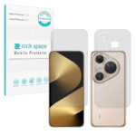 گلس صفحه نمایش و پشت گوشی هوآوی Pura 80 Ultra مدل نانو هیدروژل مات برند راک اسپیس کد SS