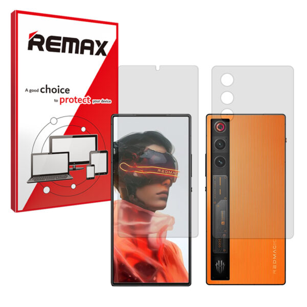 گلس صفحه نمایش و پشت گوشی زد تی ای nubia RedMagic 10 Air مدل هیدروژلی مات برند ریمکس کد SS