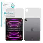 گلس صفحه نمایش و پشت تبلت اپل iPad Pro 12.9 (2022) مدل نانو هیدروژل مات برند راک اسپیس کد XLXL
