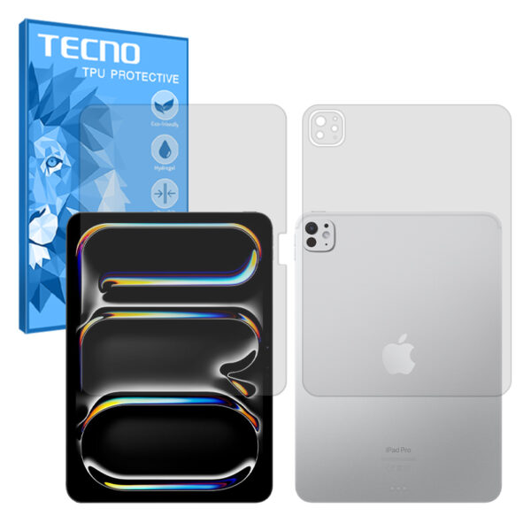 گلس صفحه نمایش و پشت تبلت اپل iPad Pro 11 (2024) مدل هیدروژلی مات برند تکنو کد LL