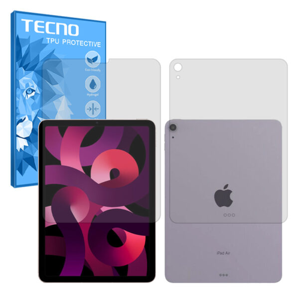 گلس صفحه نمایش و پشت تبلت اپل iPad Air 5 10.9 مدل هیدروژلی شفاف برند تکنو کد LL