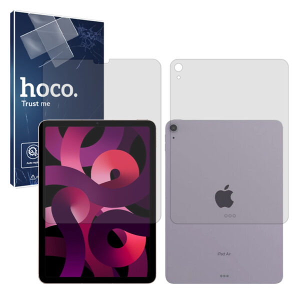 گلس صفحه نمایش و پشت تبلت اپل iPad Air 5 10.9 مدل مات برند هوکو کد LL