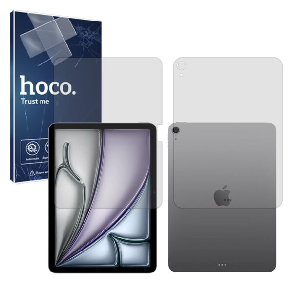 گلس صفحه نمایش و پشت تبلت اپل iPad Air 13 (2025) مدل شفاف برند هوکو کد XLXL