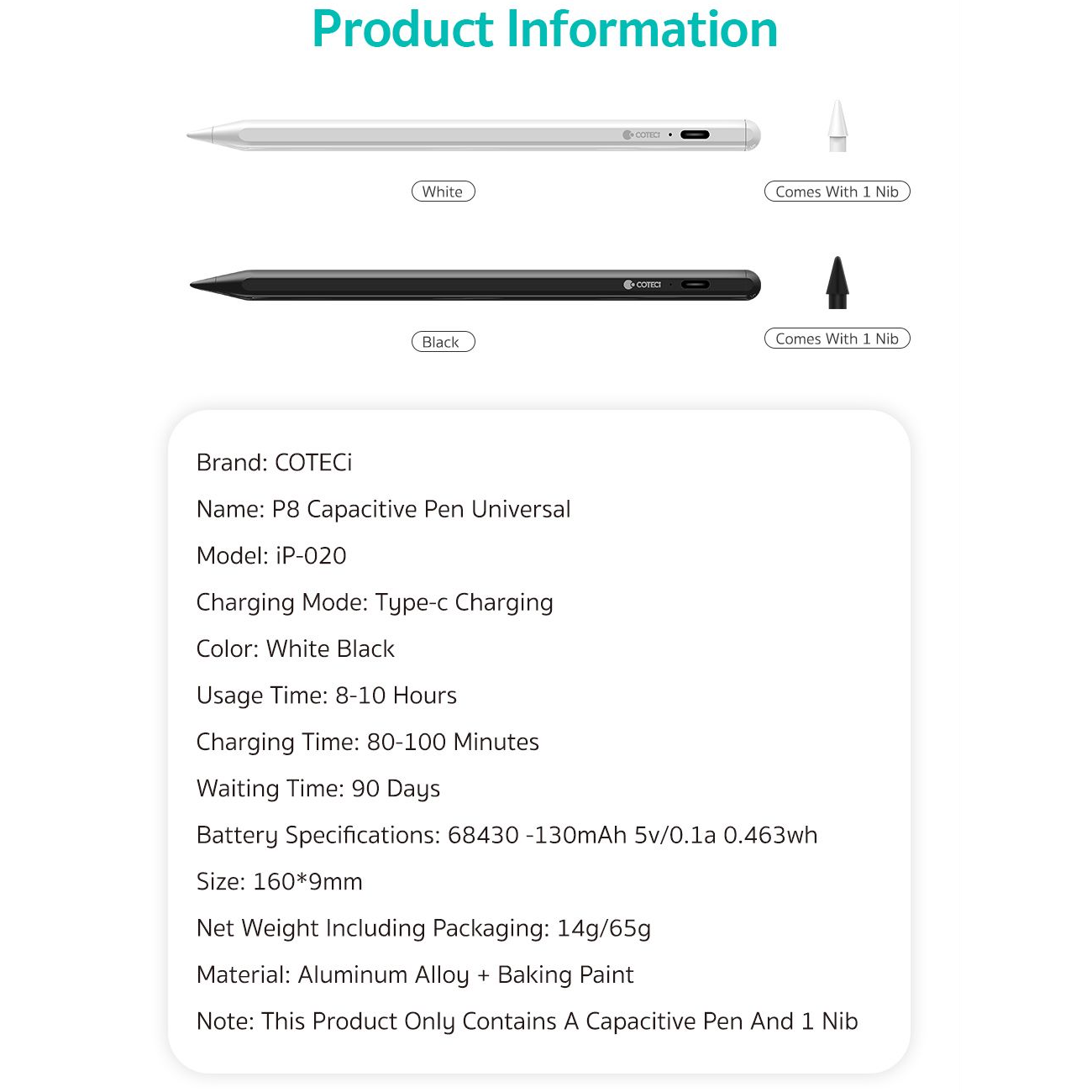 قلم لمسی کوتسی مدل P8 iP-020