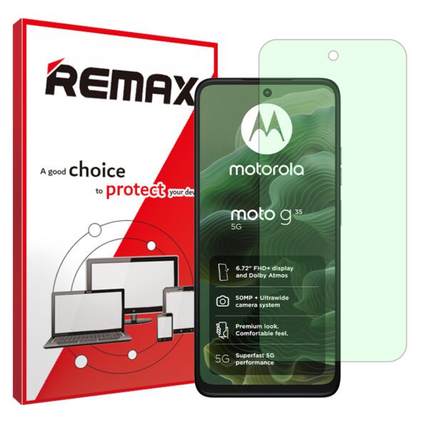 گلس موتورولا Moto G35 مدل گرین لایت برند ریمکس کد S