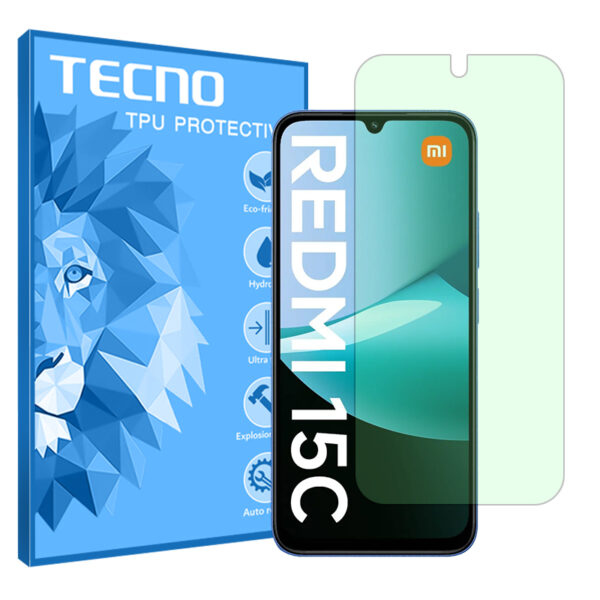 گلس شیائومی Redmi 15C 4G مدل گرین لایت برند تکنو کد S