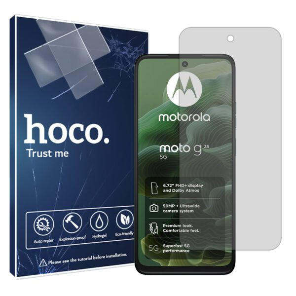 گلس موتورولا Moto G35 مدل هیدروژلی شفاف برند هوکو کد S