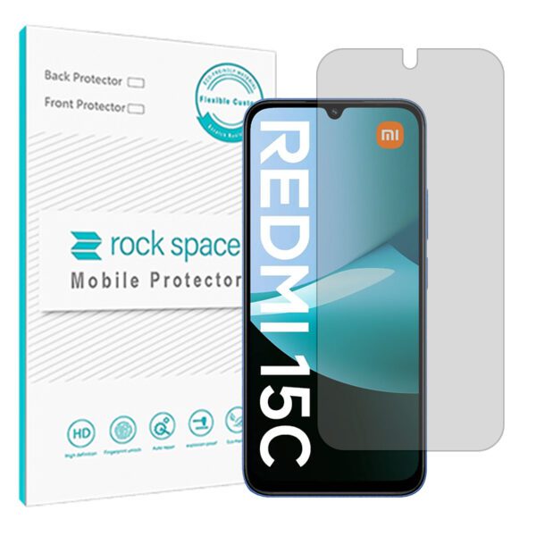 گلس شیائومی Redmi 15C 4G مدل نانو هیدروژل شفاف برند راک اسپیس کد S