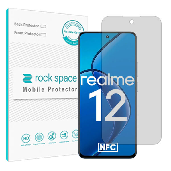 گلس ریلمی Realme 12 5G مدل نانو هیدروژل شفاف برند راک اسپیس کد S
