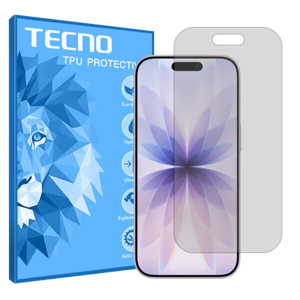 گلس اپل iPhone 17 مدل هیدروژلی شفاف برند تکنو کد S