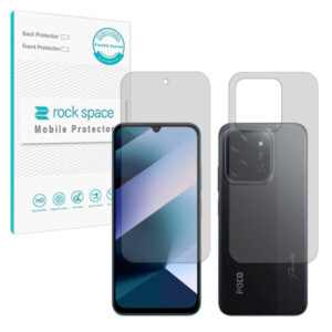 گلس صفحه نمایش و پشت گوشی شیائومی Poco C85 مدل نانو هیدروژل مات برند راک اسپیس کد SS