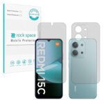 گلس صفحه نمایش و پشت گوشی شیائومی Redmi 15C 4G مدل نانو هیدروژل مات برند راک اسپیس کد SS