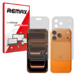 گلس صفحه نمایش و پشت گوشی اپل iPhone 17 Pro Max مدل هیدروژلی شفاف برند ریمکس کد SS