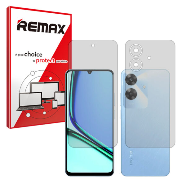 گلس صفحه نمایش و پشت گوشی ریلمی Note 60 مدل هیدروژلی مات برند ریمکس کد SS