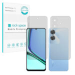 گلس صفحه نمایش و پشت گوشی ریلمی Note 60 مدل نانو هیدروژل شفاف برند راک اسپیس کد SS