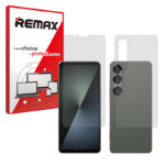 گلس صفحه نمایش و پشت گوشی سونی Xperia 1 VII مدل هیدروژلی شفاف برند ریمکس کد SS