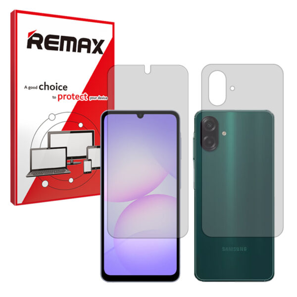 گلس صفحه نمایش و پشت گوشی سامسونگ Galaxy A07 مدل هیدروژلی مات برند ریمکس کد SS