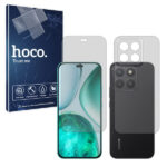 گلس صفحه نمایش و پشت گوشی آنر X8c مدل شفاف برند هوکو کد SS