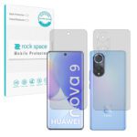 گلس صفحه نمایش و پشت گوشی هوآوی nova 9 مدل نانو هیدروژل شفاف برند راک اسپیس کد SS