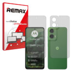 گلس صفحه نمایش و پشت گوشی موتورولا Moto G35 مدل هیدروژلی شفاف برند ریمکس کد SS