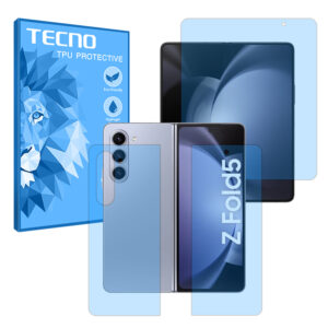گلس صفحه نمایش و پشت گوشی سامسونگ Galaxy Z Fold5 مدل هیدروژلی آنتی بلو برند تکنو کد LSS