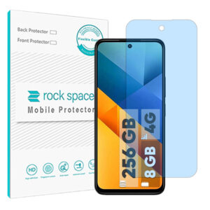 گلس شیائومی Poco M6 4G مدل نانو هیدروژل آنتی بلو برند راک اسپیس کد S