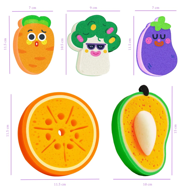 اسکاچ و اسفنج فانتزی دکین مدل میوه HB08C ( وارداتی - بسته ۵تایی )