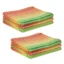 دستمال نظافت خانه و آشپزخانه میکروفایبر، حوله‌ای دکین مدل رنگین کمانی بسته 6 عددی