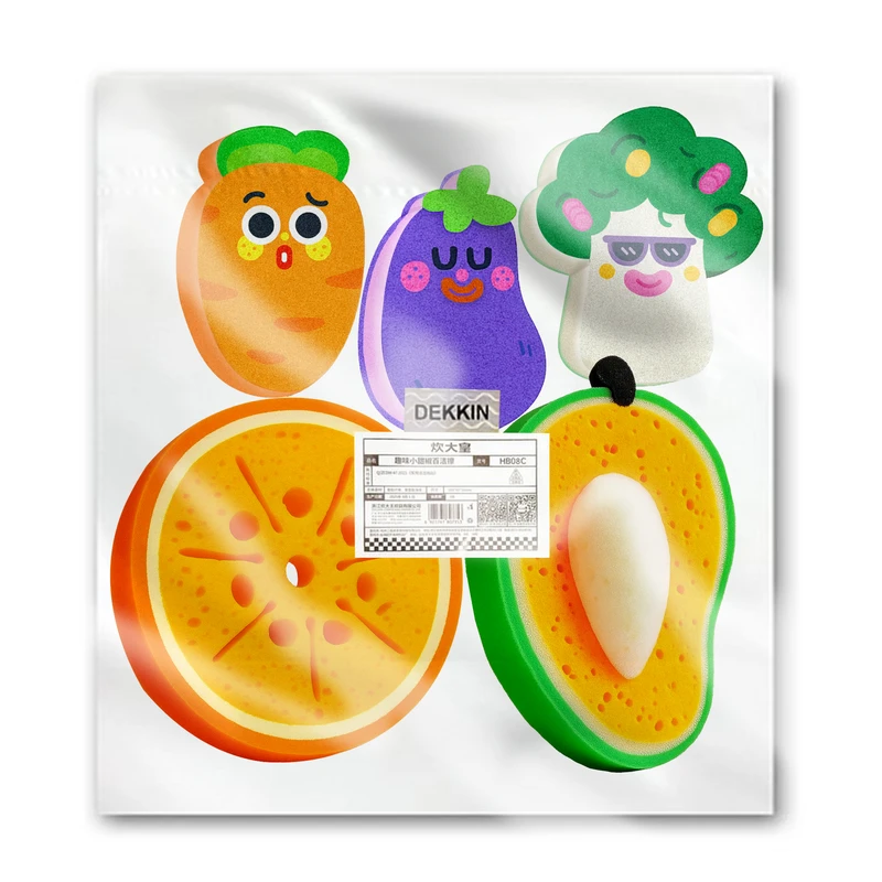 اسکاچ و اسفنج فانتزی دکین مدل میوه HB08C ( وارداتی - بسته ۵تایی )