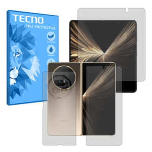 گلس صفحه نمایش و پشت گوشی گوگل آنر Magic V5 5G مدل شفاف برند تکنو کد LSS